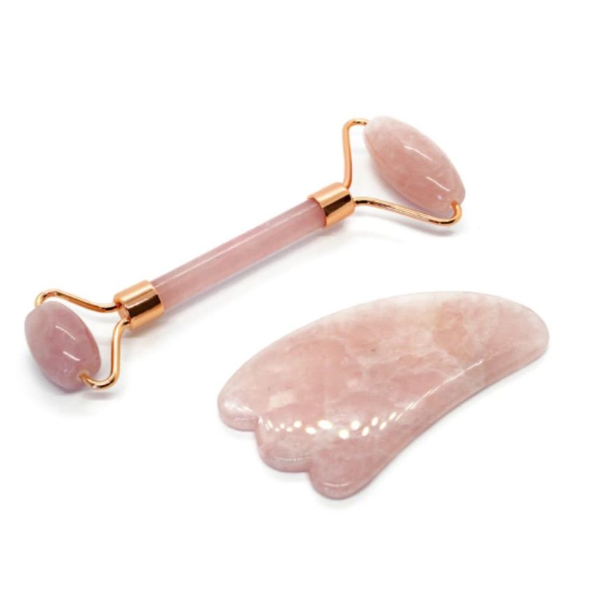 Roller y gua sha rosa